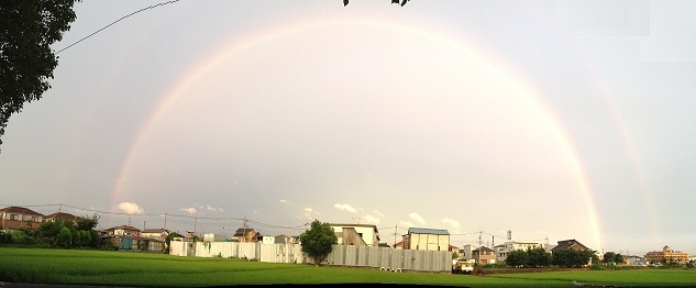 ２本の虹！出羽公園夏祭りが開催２０１５年